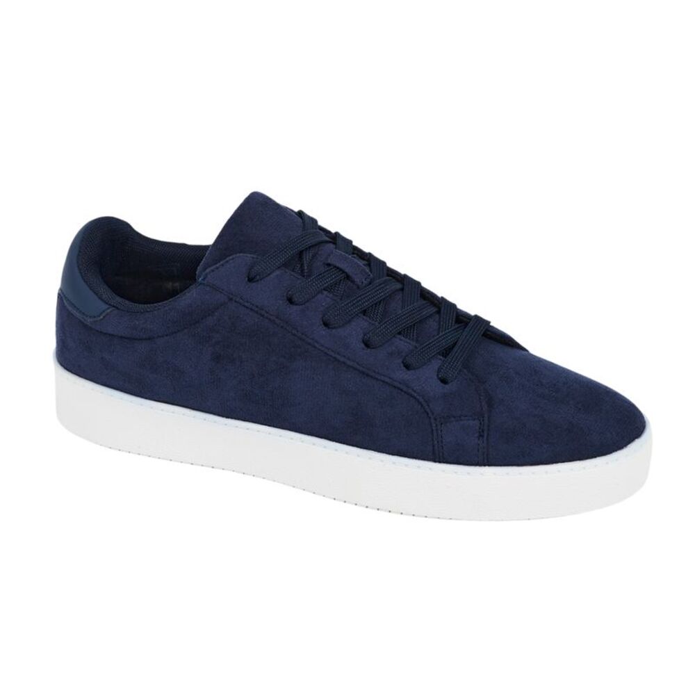 Brave Soul Mens Sebsu Faux Suede Sneakers / Navy